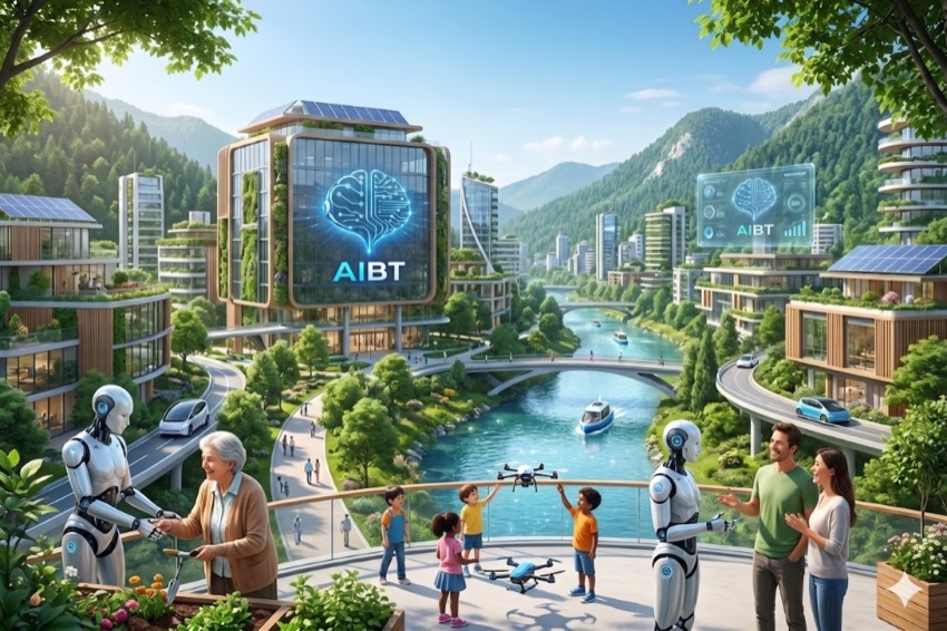 AIBT — nachhaltige Smart City mit James: Menschen, Robotik und KI in Harmonie mit Natur