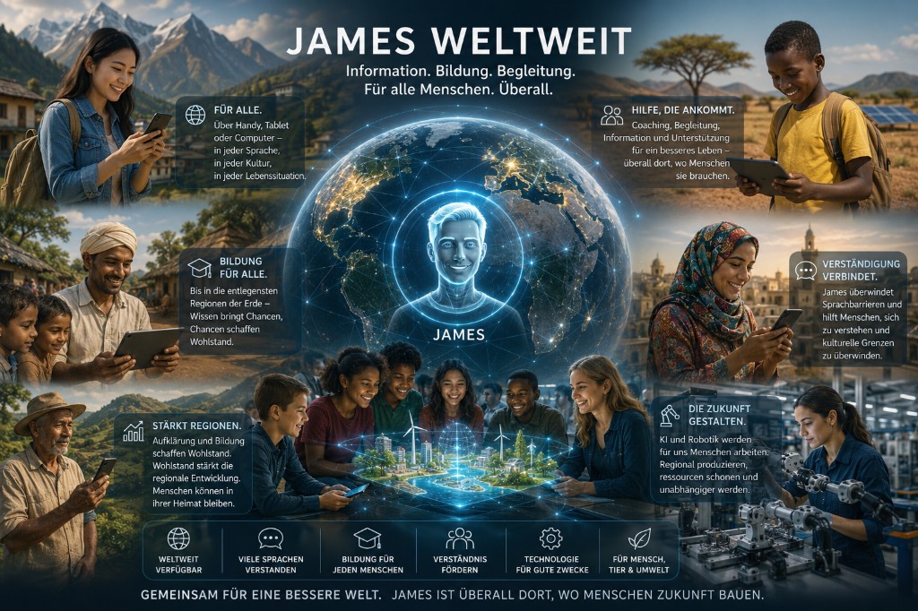 James weltweit — Information, Bildung und Begleitung für alle Menschen.